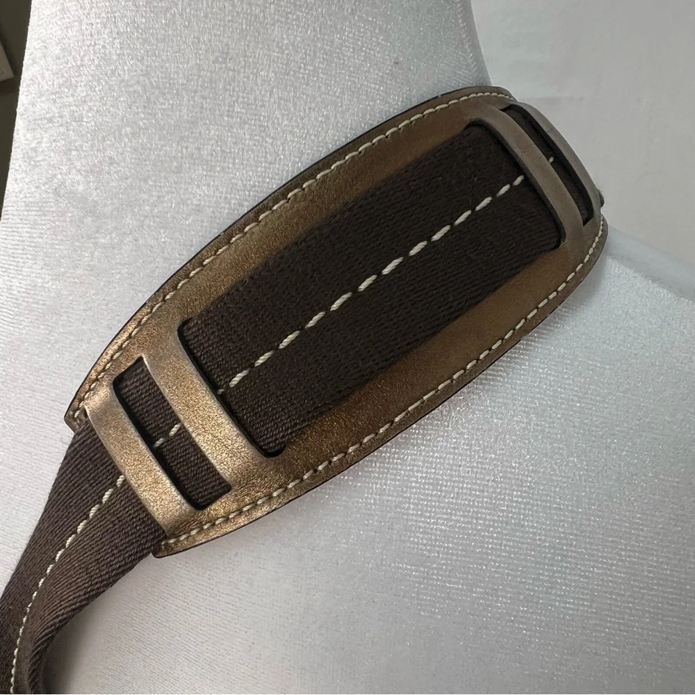 Coach chocolate brown and bronze crossbody with adjustable strap. - Picture 7 of 10